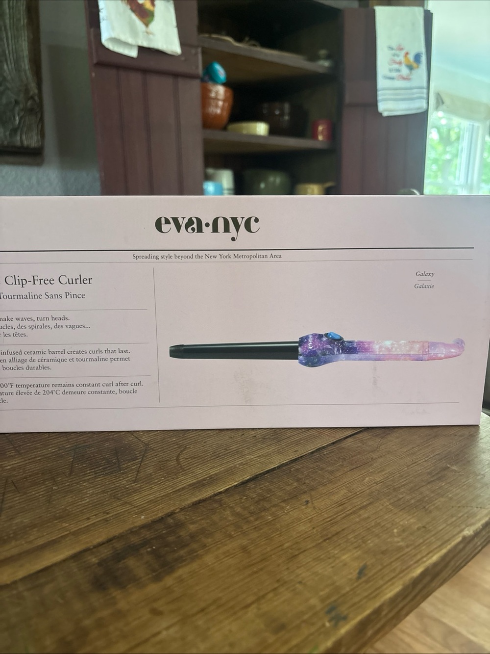 Galaxy Clip-Free Curling Wand - Purple Pink